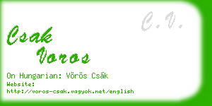 csak voros business card